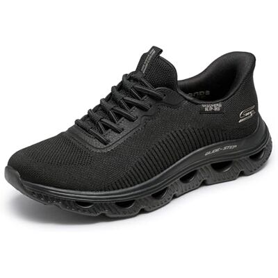 Skechers Dam Glide Step Arc Waves Slip-ins Sneaker, Svart/Svart, 41 EU Skechers Dam Glide Step Arc Waves Slip-ins Sneaker, Svart/Svart, 41 EU
