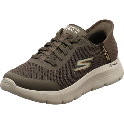 Skechers Hands Free Slip-Ins för män: Go Walk Flex Hands Up Sneaker, Brun, 42.5 EU Skechers Hands Free Slip-Ins för män: Go Walk Flex Hands Up Sneaker, Brun, 42.5 EU