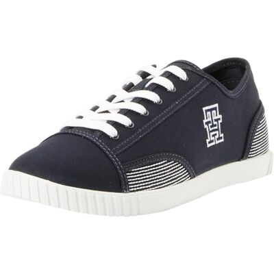Tommy Hilfiger kvinnors komfort kanvas sneaker kupsula, Space Blue, 4 UK, Rymdblått, 37 EU Tommy Hilfiger kvinnors komfort kanvas sneaker kupsula, Space Blue, 4 UK, Rymdblått, 37 EU