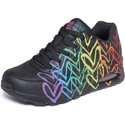 Skechers Dam UNO-Full of Love sneakers, Svart flerfärgad, 37 EU Skechers Dam UNO-Full of Love sneakers, Svart flerfärgad, 37 EU