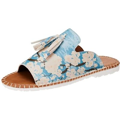 DOGO Dam blå veganläder sandaler Bloom Where You Are Planted Motiv-38, Färg: blå, 38 EU DOGO Dam blå veganläder sandaler Bloom Where You Are Planted Motiv-38, Färg: blå, 38 EU
