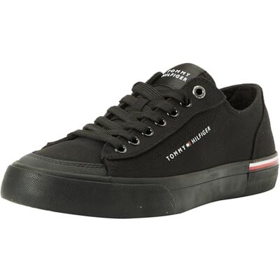 Tommy Hilfiger herr Corporate Vulc Canvas Fm0fm04954 Vulkaniserad Sneaker, Svart, 42 EU Tommy Hilfiger herr Corporate Vulc Canvas Fm0fm04954 Vulkaniserad Sneaker, Svart, 42 EU