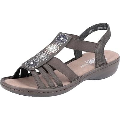Rieker Damer 608g9-45 sandaler, GRÅ, 36 EU Rieker Damer 608g9-45 sandaler, GRÅ, 36 EU