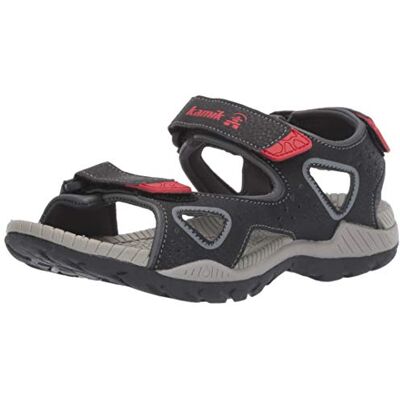 Kamik Unisex barn Lobster2 remsandaler, Svart Svart Svart, 22 EU Kamik Unisex barn Lobster2 remsandaler, Svart Svart Svart, 22 EU