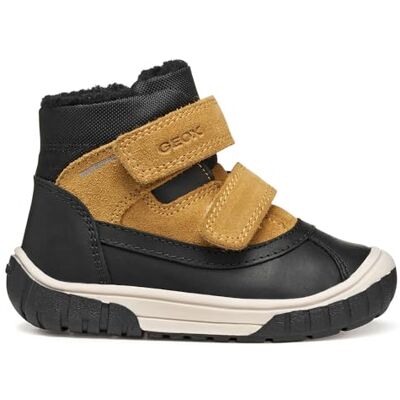 Geox Baby pojkar B Omar Boy WPF Ankle Boot, Svart Dk Gul, 20 EU Geox Baby pojkar B Omar Boy WPF Ankle Boot, Svart Dk Gul, 20 EU