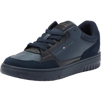 Tommy Hilfiger Herr Th Basket Core LTH Mix Sneaker, Öken himmel, 40 EU Tommy Hilfiger Herr Th Basket Core LTH Mix Sneaker, Öken himmel, 40 EU