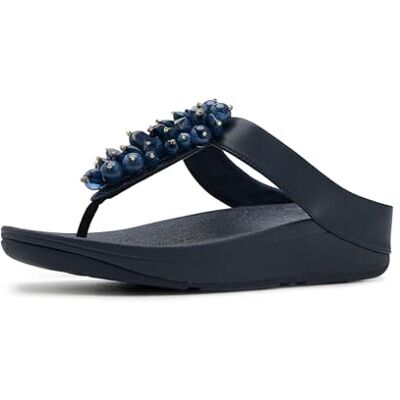 Fitflop FINO Bead-Cluster Toe-Post Sandaler, Midnight Navy, 4 UK, Midnatt marinblå, 37 EU Fitflop FINO Bead-Cluster Toe-Post Sandaler, Midnight Navy, 4 UK, Midnatt marinblå, 37 EU