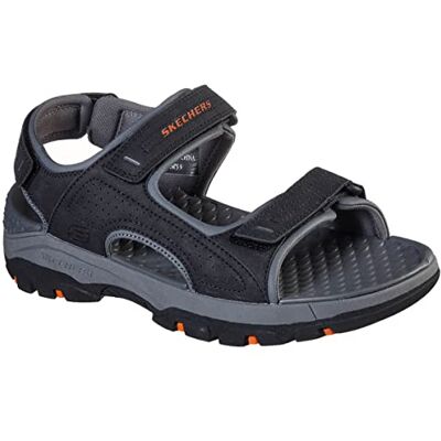 Skechers Tresmen, sandaler för män, Svart syntetisk, 42.5 EU Skechers Tresmen, sandaler för män, Svart syntetisk, 42.5 EU