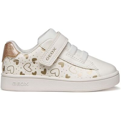 Geox Pojkar flickor B ECLYPER Girl A sneakers, optisk vit/LT guld, 25 EU Geox Pojkar flickor B ECLYPER Girl A sneakers, optisk vit/LT guld, 25 EU
