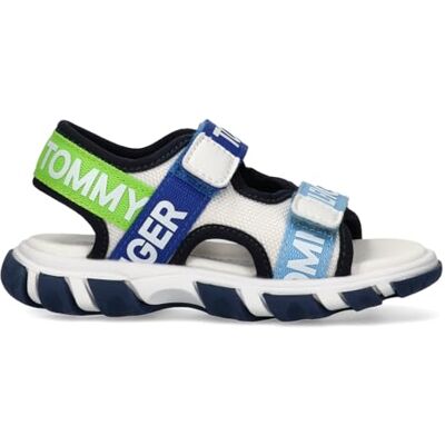 Tommy Hilfiger barnsandaler dubbel kardborreband, Kyle, vit/flerfärgad, 34 Tommy Hilfiger barnsandaler dubbel kardborreband, Kyle, vit/flerfärgad, 34