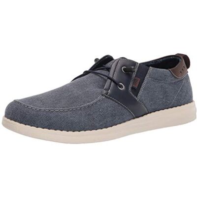 Nunn Bush Brewski Wallabee Canvas Moc Toe Bungee Slip-on Loafer, Blå Marinblått Xsp 48 EU Nunn Bush Brewski Wallabee Canvas Moc Toe Bungee Slip-on Loafer, Blå Marinblått Xsp 48 EU