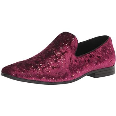 Stacy Adams Herr Stellar Glitter Slip on Loafer, Burgundy, 7 UK, Vinröd, 39.5 EU Stacy Adams Herr Stellar Glitter Slip on Loafer, Burgundy, 7 UK, Vinröd, 39.5 EU