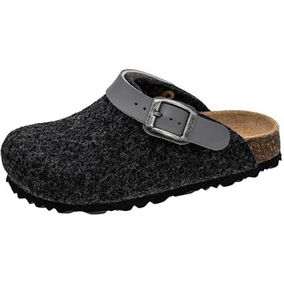 Fischer Markenschuh Fischer Unisex barn Shetland tofflor, antracit, 36 EU Fischer Markenschuh Fischer Unisex barn Shetland tofflor, antracit, 36 EU