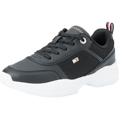 Tommy Hilfiger Dam Hilfiger Chunky Runner sneakers, svart, 3,5 UK, Svart, 36 EU Tommy Hilfiger Dam Hilfiger Chunky Runner sneakers, svart, 3,5 UK, Svart, 36 EU