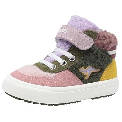 KangaROOS Unisex barn KAVU Shady Fur Ev sneakers, oliv multi, 21 EU KangaROOS Unisex barn KAVU Shady Fur Ev sneakers, oliv multi, 21 EU