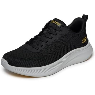 Skechers herr BOBS Moda Flex sneakers, Black Knit, 8.5 UK Skechers herr BOBS Moda Flex sneakers, Black Knit, 8.5 UK