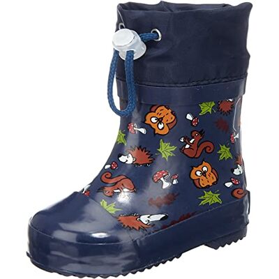 Playshoes Unisex barn gummistövlar halvskaft, fodrade regnstövlar, marin skogsdjur, 19 EU Playshoes Unisex barn gummistövlar halvskaft, fodrade regnstövlar, marin skogsdjur, 19 EU