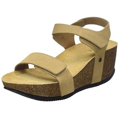 CA'SHOTT A/S Dam CASANNI Kardborreband Mocka Heeled Sandal, latte, 40 EU, Ribba, 40 EU CA'SHOTT A/S Dam CASANNI Kardborreband Mocka Heeled Sandal, latte, 40 EU, Ribba, 40 EU