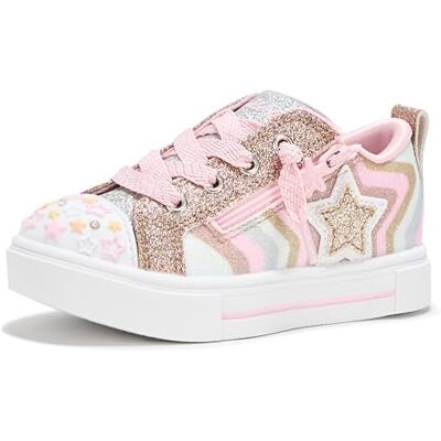Skechers Twinkle Sparks Cosmic Burst sneakers, rosa guld, 6 UK barn, Rosa guld, 6 UK Child Skechers Twinkle Sparks Cosmic Burst sneakers, rosa guld, 6 UK barn, Rosa guld, 6 UK Child