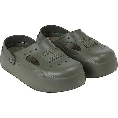 Tommy Jeans Tommy Hilfiger Herr TJM Freedom Mule varmt foder glid, Tenn grön, 46 EU Tommy Jeans Tommy Hilfiger Herr TJM Freedom Mule varmt foder glid, Tenn grön, 46 EU