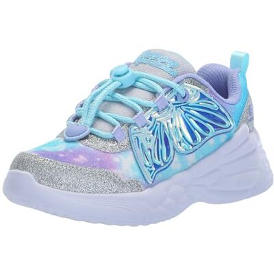 Skechers flickas dröm racer vingar brites sneaker, Silver Pu lavendel trim, 11.5 UK Child Skechers flickas dröm racer vingar brites sneaker, Silver Pu lavendel trim, 11.5 UK Child