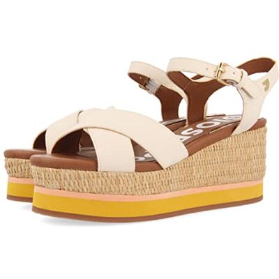 GIOSEPPO kvinnors sandaler med kilklack, Benvit, 5 UK GIOSEPPO kvinnors sandaler med kilklack, Benvit, 5 UK