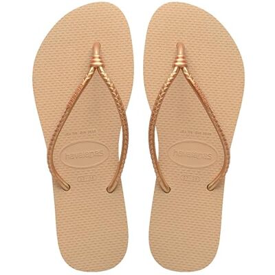 Havaianas kvinnors Slim Tube Flip-Flop, Gyllene, 4,5/5 UK, GYLLENE, 4.5/5 UK Havaianas kvinnors Slim Tube Flip-Flop, Gyllene, 4,5/5 UK, GYLLENE, 4.5/5 UK