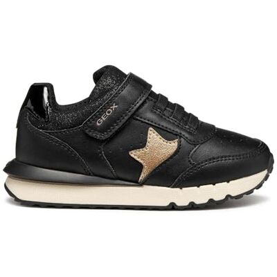 Geox J FASTICS Girl sneakers, svart/LT guld, 34 EU, Svart ljus guld, 34 EU Geox J FASTICS Girl sneakers, svart/LT guld, 34 EU, Svart ljus guld, 34 EU