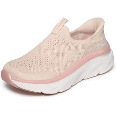 Skechers kvinnors D'LUX Walker 3.0 Pure Flow sneakers, naturlig, 4 UK Skechers kvinnors D'LUX Walker 3.0 Pure Flow sneakers, naturlig, 4 UK