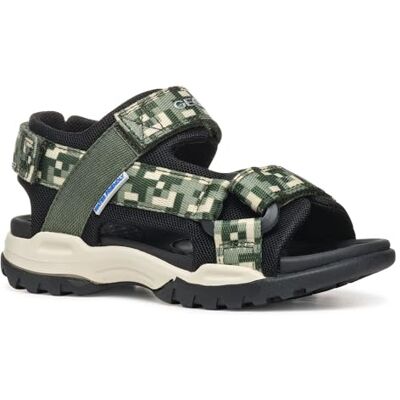 Geox Pojke Borealis Boy E sandal, Dk grön svart, 37 EU Geox Pojke Borealis Boy E sandal, Dk grön svart, 37 EU