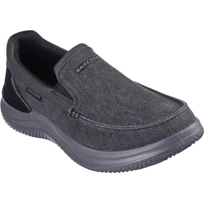 Skechers herr Hasting Slip-On, Svart duk, 45 EU Skechers herr Hasting Slip-On, Svart duk, 45 EU