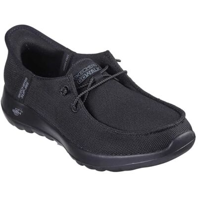 Skechers Hands Free Slip-ins Go Walk Joy Moc Toe Casual Shoe Sneaker för kvinnor, Svart/Svart, 7 Wide Skechers Hands Free Slip-ins Go Walk Joy Moc Toe Casual Shoe Sneaker för kvinnor, Svart/Svart, 7 Wide