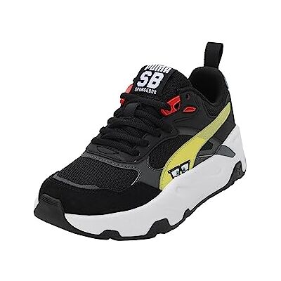 PUMA Unisex barn Trinity Svampbob Jr Sneaker, Svart Celandine Skugga Grå, 36 EU PUMA Unisex barn Trinity Svampbob Jr Sneaker, Svart Celandine Skugga Grå, 36 EU
