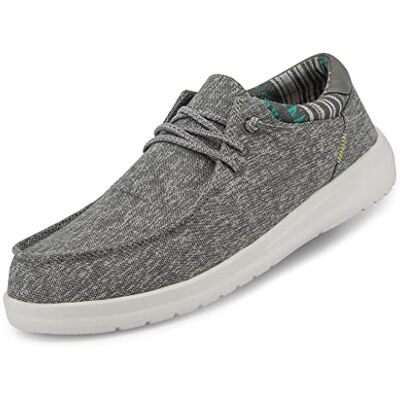HEYDUDE Paul Moccasin, Chambray Grey, 10 UK, Chambray grå, 42.5 EU HEYDUDE Paul Moccasin, Chambray Grey, 10 UK, Chambray grå, 42.5 EU