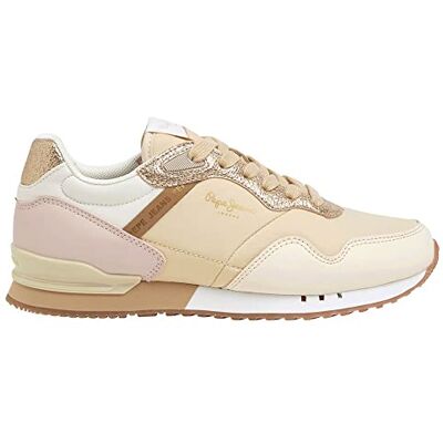 Pepe Jeans Dam London W Albal Sneaker, Guld, 36 EU Pepe Jeans Dam London W Albal Sneaker, Guld, 36 EU
