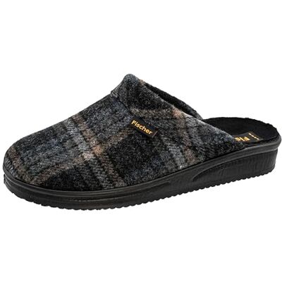 Fischer Markenschuh Fischer Tofflor för män 204602, storlek:44, Färg:grå Fischer Markenschuh Fischer Tofflor för män 204602, storlek:44, Färg:grå