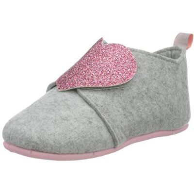 Playshoes Flicka hjärta tofflor, GRÅ, 29 EU Playshoes Flicka hjärta tofflor, GRÅ, 29 EU