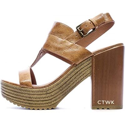 CHATTAWAK Sandaler Camel dam Hanna, kastanj, 37 EU CHATTAWAK Sandaler Camel dam Hanna, kastanj, 37 EU