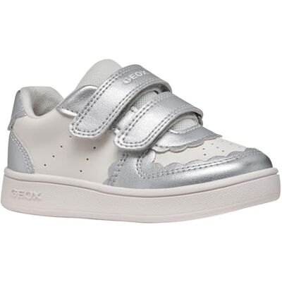 Geox Pojkar flickor B ECLYPER Girl A sneakers, vit/silver, 25 EU Geox Pojkar flickor B ECLYPER Girl A sneakers, vit/silver, 25 EU
