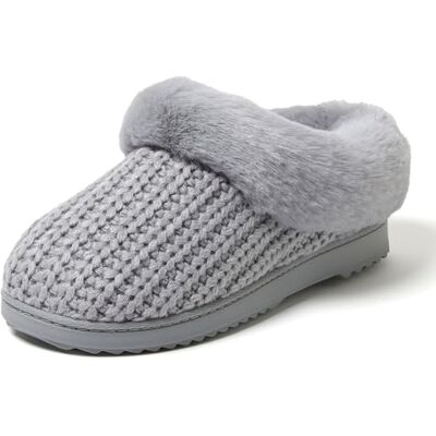 Dearfoams kvinnors Hannah Chenille stickade tofflor, Sleet, 36/37 EU Dearfoams kvinnors Hannah Chenille stickade tofflor, Sleet, 36/37 EU