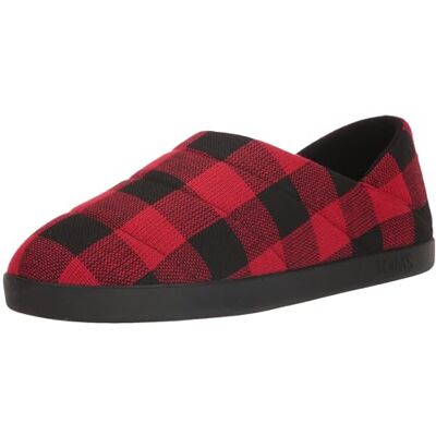 TOMS Ezra toffel för män, Röd buffel rutig fleece, 39 EU TOMS Ezra toffel för män, Röd buffel rutig fleece, 39 EU