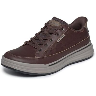 Skechers Män Sterling Hansel sneakers, choklad, 8.5 UK Skechers Män Sterling Hansel sneakers, choklad, 8.5 UK