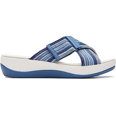 Clarks Arla Wave Slide Sandal för kvinnor, Blå kombi, 37 EU Clarks Arla Wave Slide Sandal för kvinnor, Blå kombi, 37 EU