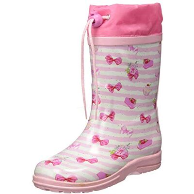 Beck Flickor regnbåge gummistövlar, Rosa rosa 03, 22 EU Beck Flickor regnbåge gummistövlar, Rosa rosa 03, 22 EU