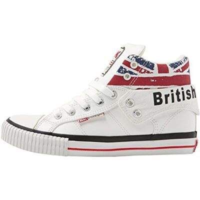 British Knights Unisex Roco höga sneakers, Vit Vit vit Union Jack 1-40 EU British Knights Unisex Roco höga sneakers, Vit Vit vit Union Jack 1-40 EU