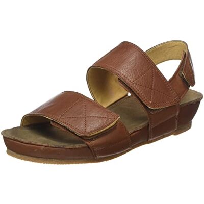 CA'SHOTT A/S dam Casava kardborrband läder platt sandal, konjak, 38 EU CA'SHOTT A/S dam Casava kardborrband läder platt sandal, konjak, 38 EU