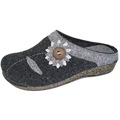 Fischer Markenschuh Fischer Conny tofflor för kvinnor, Svart antracit 205-38 EU Fischer Markenschuh Fischer Conny tofflor för kvinnor, Svart antracit 205-38 EU