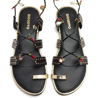 GIOSEPPO 75475, kilsandaler för kvinnor, Svart noir noir, 39 EU GIOSEPPO 75475, kilsandaler för kvinnor, Svart noir noir, 39 EU