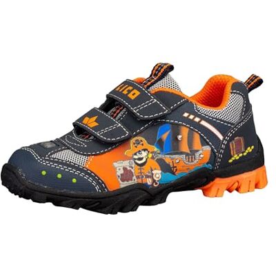 Lico Pirate V Blinky Pojke Sneakers, Marinblå/orange, 23 EU Lico Pirate V Blinky Pojke Sneakers, Marinblå/orange, 23 EU