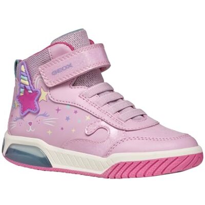 Geox J Inek Girl B, Sneaker flickor, Rosa och flerfärgad, 24 EU Geox J Inek Girl B, Sneaker flickor, Rosa och flerfärgad, 24 EU